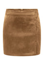 Image of CAROLINA FAUX SUEDE SKIRT in tan, by brand ONLY