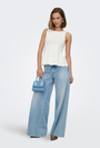 Image of KISS SLEEVELESS PEPLUM TOP in white, by brand ONLY
