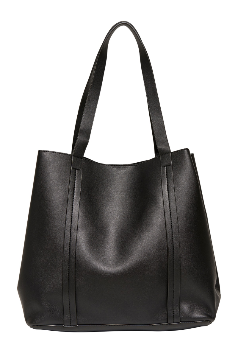 Back image  of Only lana pu shopper in black, by brand Only
