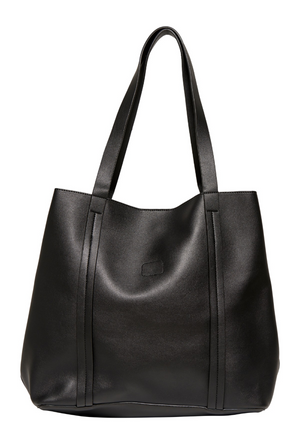Front image  of the Only lana pu shopper in black, by brand Only