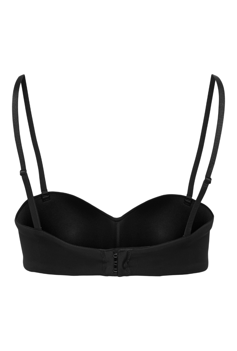 Back image  of Only tracy bandeau bra in black, by brand Only