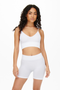 Front image of a model wearing Only vicky seamless short in white, by brand Only