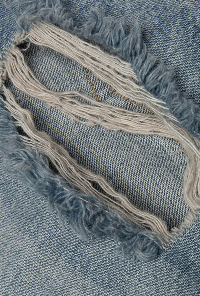 Front detail image of Heaton jeans in denim, by brand Represent