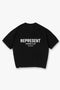 Back image of the Owners club t in black, by brand Represent