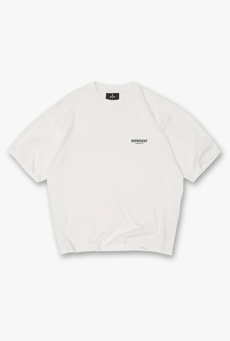 Front image of Owners club t in off white, by brand Represent