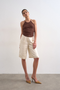 Front image of Alfrida sleeveless vest in brown, by brand Top shop