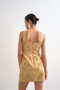 Back image of the Nina sleeveless mini dress in beige, by brand Top shop