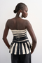 Back image of the Solde bandeau top in black, by brand Top shop
