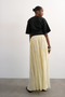 Back image of the Thea highrise waist crinkle maxi skirt in natural, by brand Top shop