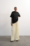 Front image of Thea highrise waist crinkle maxi skirt in natural, by brand Top shop