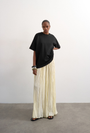 Image of THEA HIGHRISE WAIST CRINKLE MAXI SKIRT in natural, by brand TOP SHOP