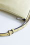Front detail image  of the Curly canvas scoop shoulder bag in lemon, by brand Top shop