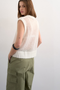 Back image of a model wearing the Josephine emb o in off white, by brand Top shop