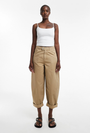 Image of NOOR HIGH RISE CARGO TROUSERS in tan, by brand TOP SHOP