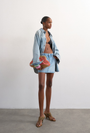 Image of SILJE MINI DENIM SKIRT in denim, by brand TOP SHOP