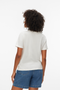 Back image of the Kanya shortsleeve v neck tshirt in white, by brand Vero moda