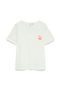 Front image of the Kanya shortsleeve v neck tshirt in white, by brand Vero moda
