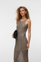 Front image of the Viola sleeveless ankle dress in black, by brand Vero moda