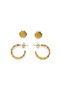 Front image  of the Chelly earrings 2 pk in gold, by brand Vero moda