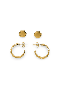 Front image  of the Chelly earrings 2 pk in gold, by brand Vero moda