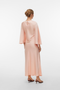 Back image of a model wearing the Vero moda eleanor ls wide sleeve dress in peach, by brand Vero moda