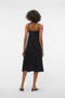 Back image of a model wearing the Josie calf singlet dress in black, by brand Vero moda