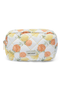 Front image  of the Joy toilet bag in lemon, by brand Vero moda