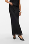 Front image of a model wearing the Vero moda julia hw lace maxi skirt in black, by brand Vero moda