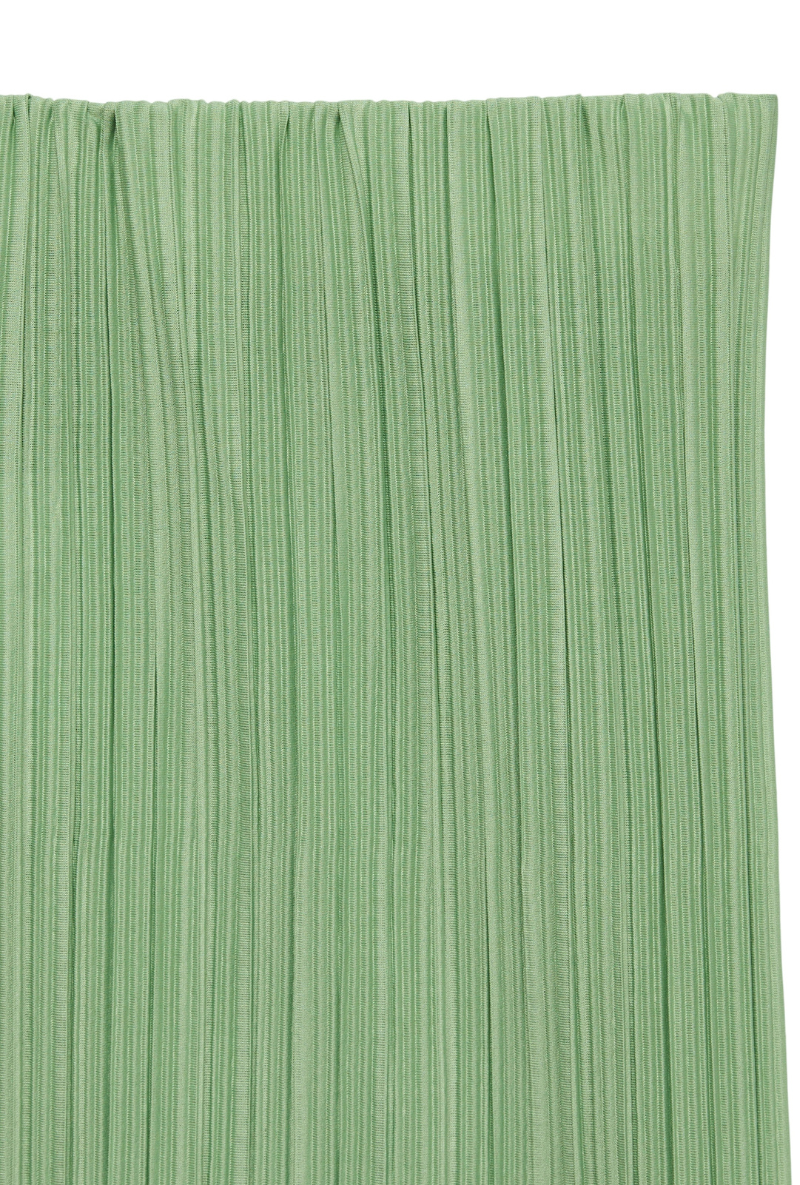 Front detail image of a model wearing Malene ankle skirt in green, by brand Vero moda