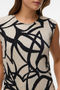 Front detail image of a model wearing the Malene sl oneck top in black/white, by brand Vero moda