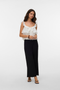 Front image of a model wearing Sandy layered top in white, by brand Vero moda