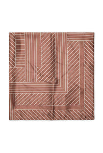 Front image of the Mia square scarf in rust, by brand Vero moda