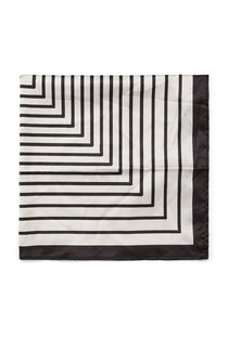 Front image of the Mia square scarf in stripe, by brand Vero moda