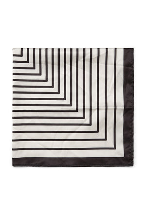 Front image of the Mia square scarf in stripe, by brand Vero moda