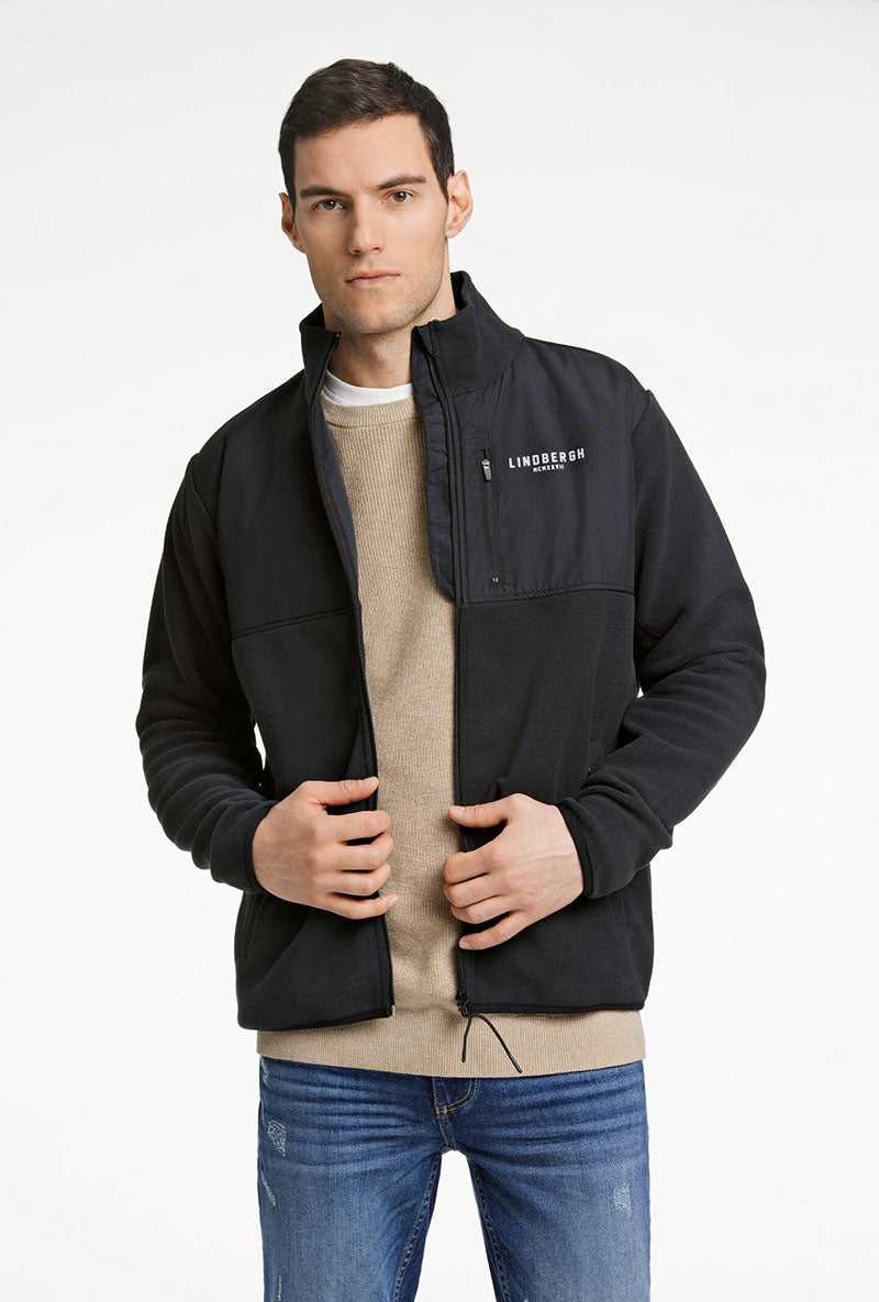 LINDBERGH CONTRAST FLEECE JACKET