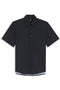 Front image of the Authentic tshirt in navy, by brand Boss