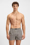 Front image of a model wearing Cw peach 2 pk boxer shorts in black, by brand Boss
