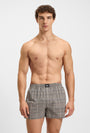 Image of CW PEACH 2 PK BOXER SHORTS in black, by brand BOSS