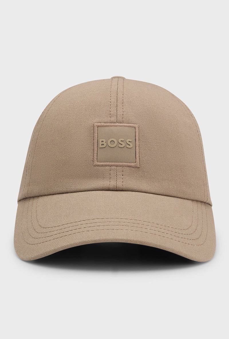 Front image of Derrel cap in stone, by brand Boss