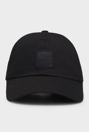 Front image of Derrel cap in black, by brand Boss