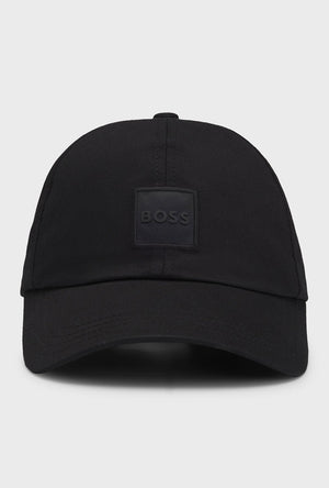 Front image of the Derrel cap in black, by brand Boss