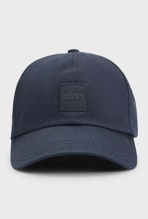 Front image of Derrel cap in navy, by brand Boss