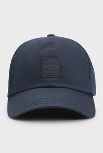 Front image of the Derrel cap in navy, by brand Boss