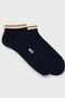 Front image of Iconic stripe 2 pk socks in navy, by brand Boss