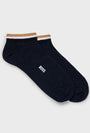 Image of ICONIC STRIPE 2 PK SOCKS in navy, by brand BOSS