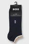 Front image of the Iconic stripe 2 pk socks in navy, by brand Boss