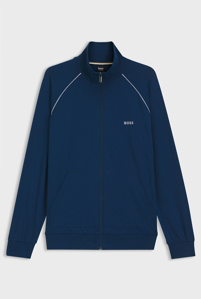 Front image of Mix and match jacket in blue, by brand Boss