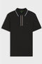 Front image of the Philix zip polo in black, by brand Boss