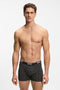 Front image of a model wearing Power 3 pk boxer brief in black, by brand Boss