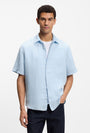 Image of RASH 2 SS SHIRT in light blue, by brand BOSS